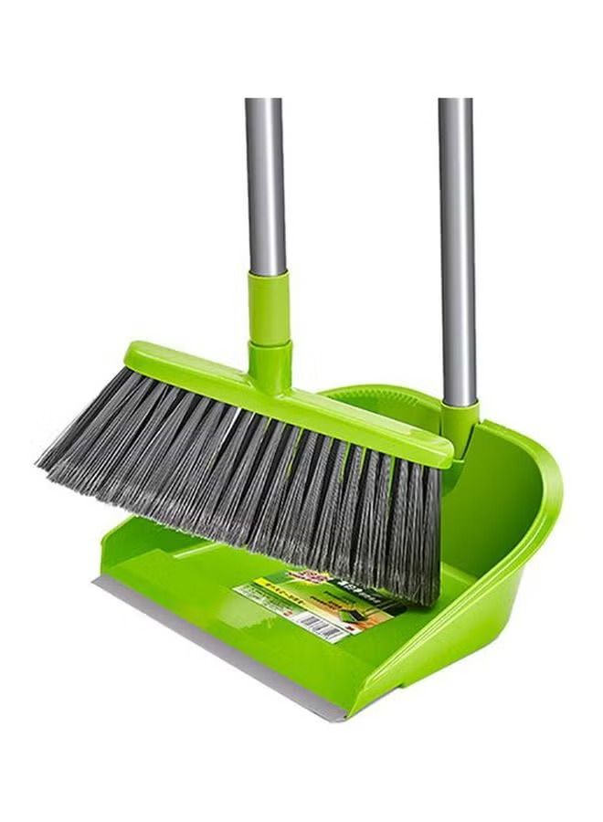 2-Piece Broom And Dustpan Set Green/Grey