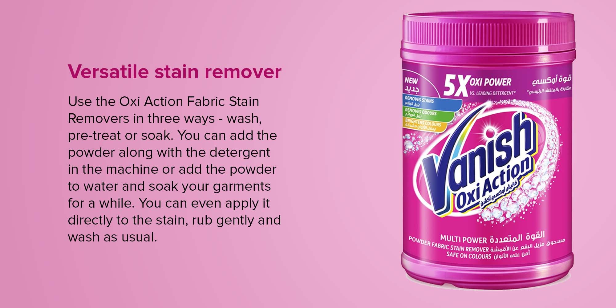 Laundry Stain Remover Pink Powder And White Powder Multicolour 1kg+900gkg