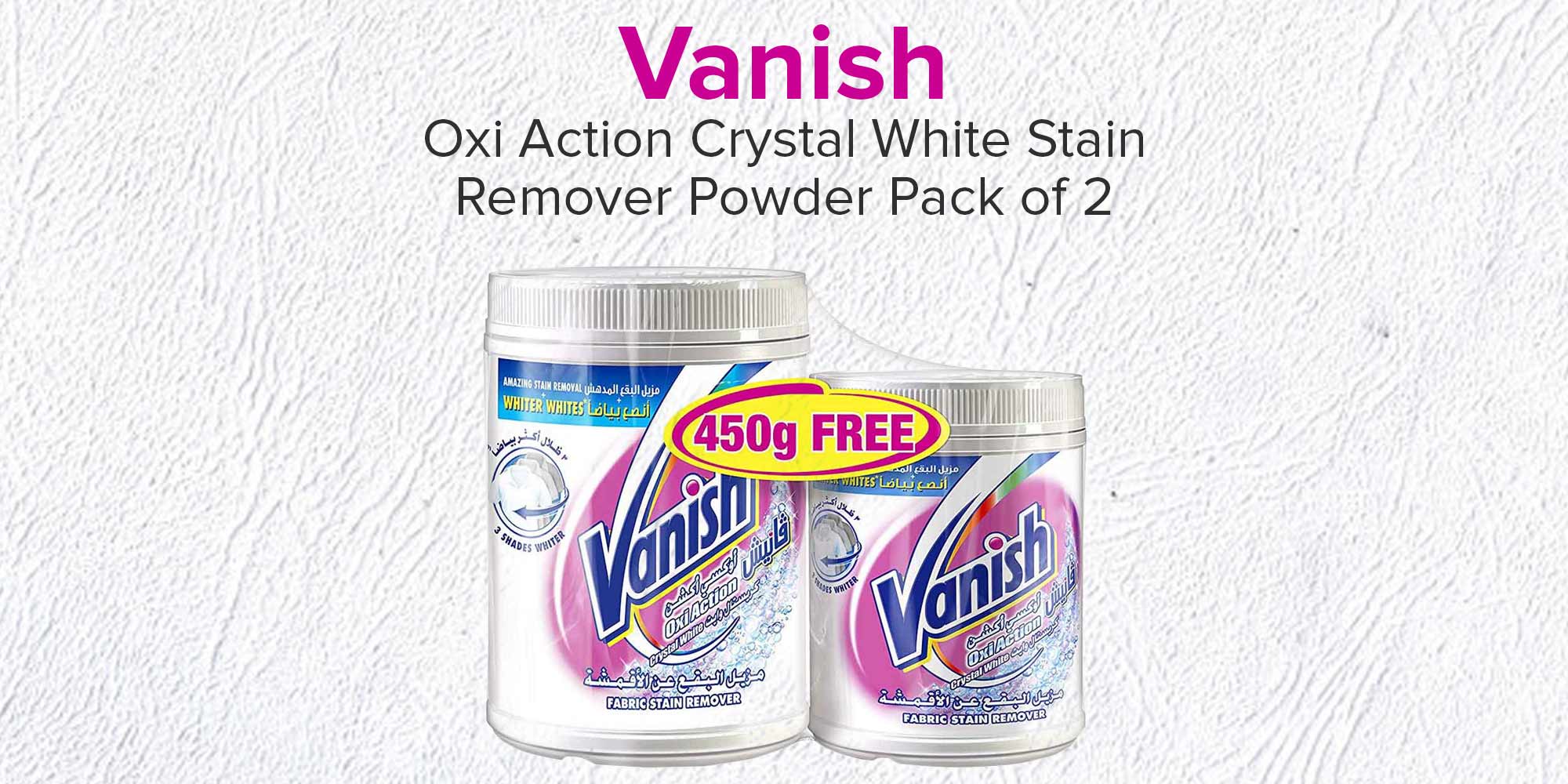 Oxi Action Stain Remover Powder 900+450 grams Free