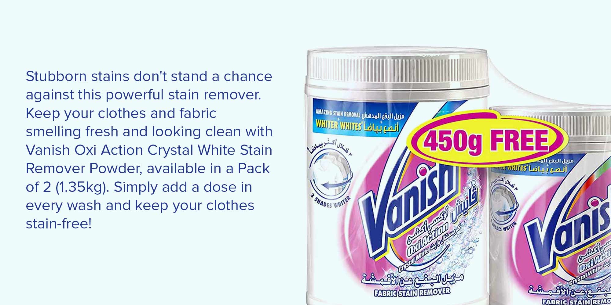 Oxi Action Stain Remover Powder 900+450 grams Free