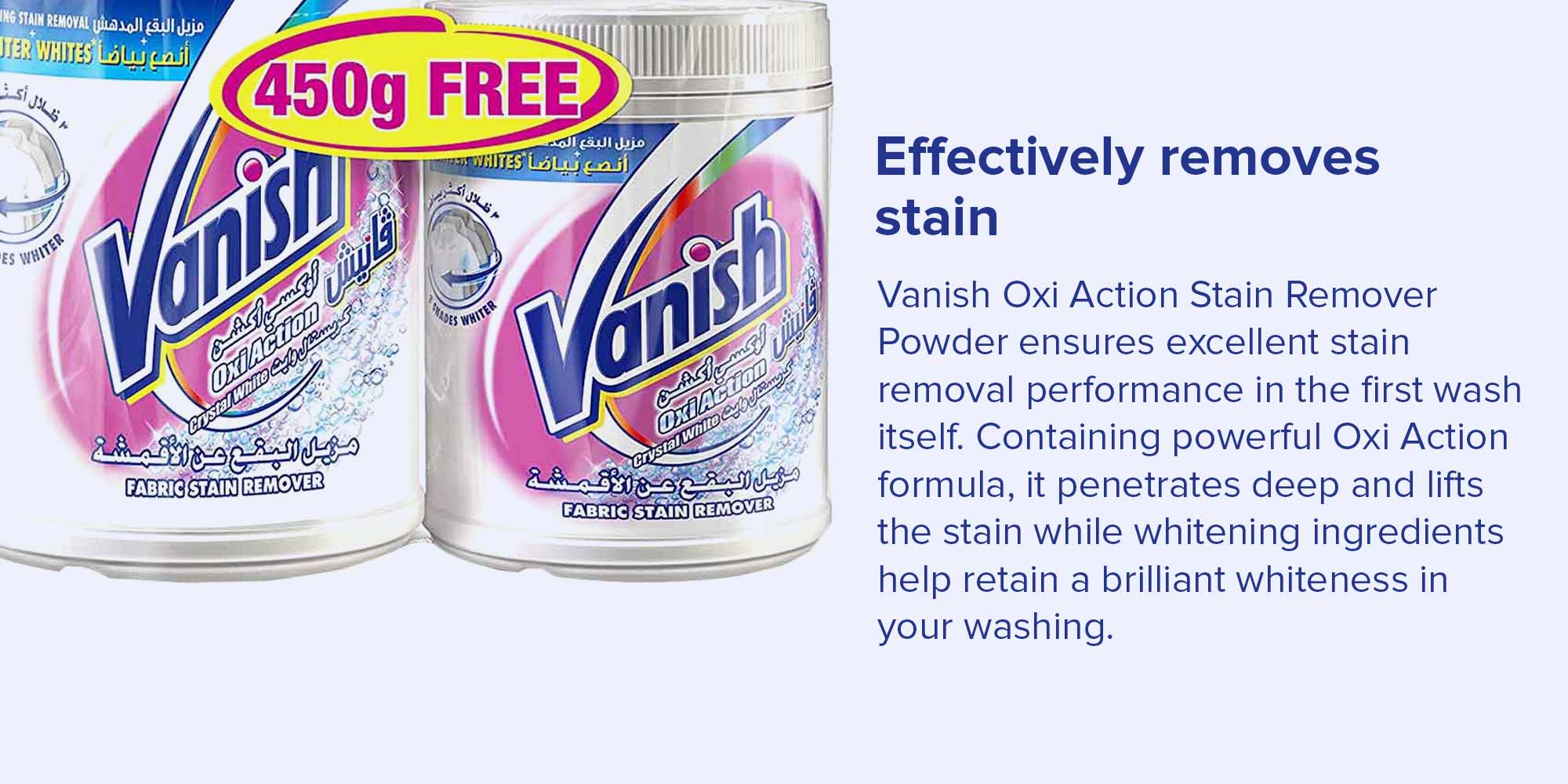 Oxi Action Stain Remover Powder 900+450 grams Free