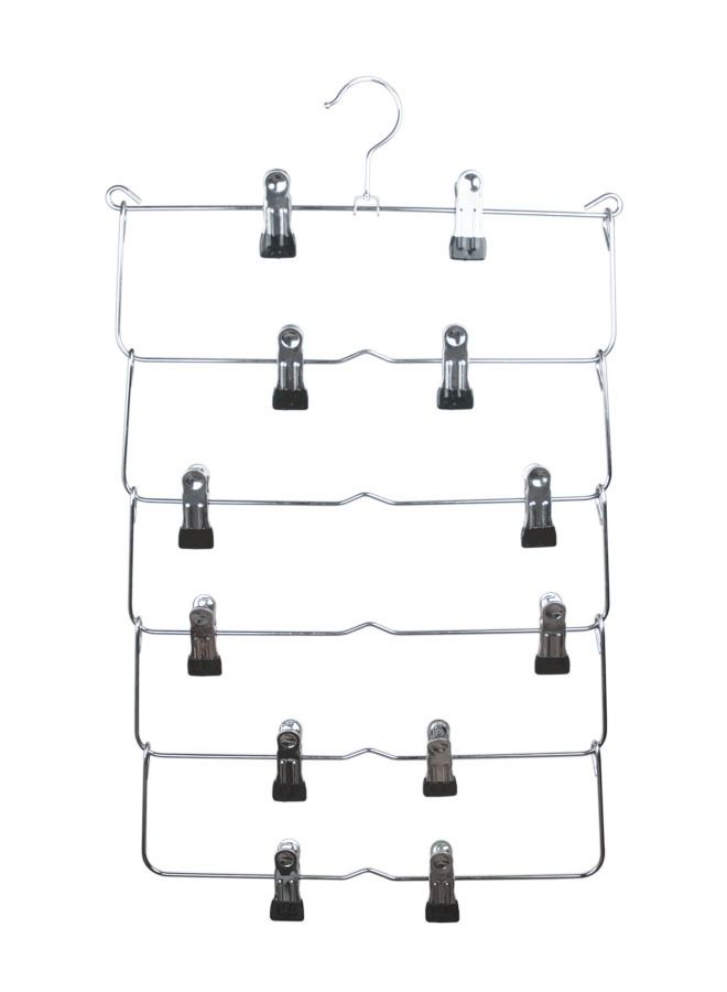 6 Layer Stainless Steel Metal Clip Pants Hanger