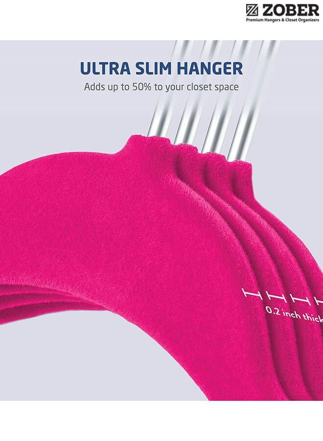 20 Pack Premium Velvet Skirt Hangers with metal clips