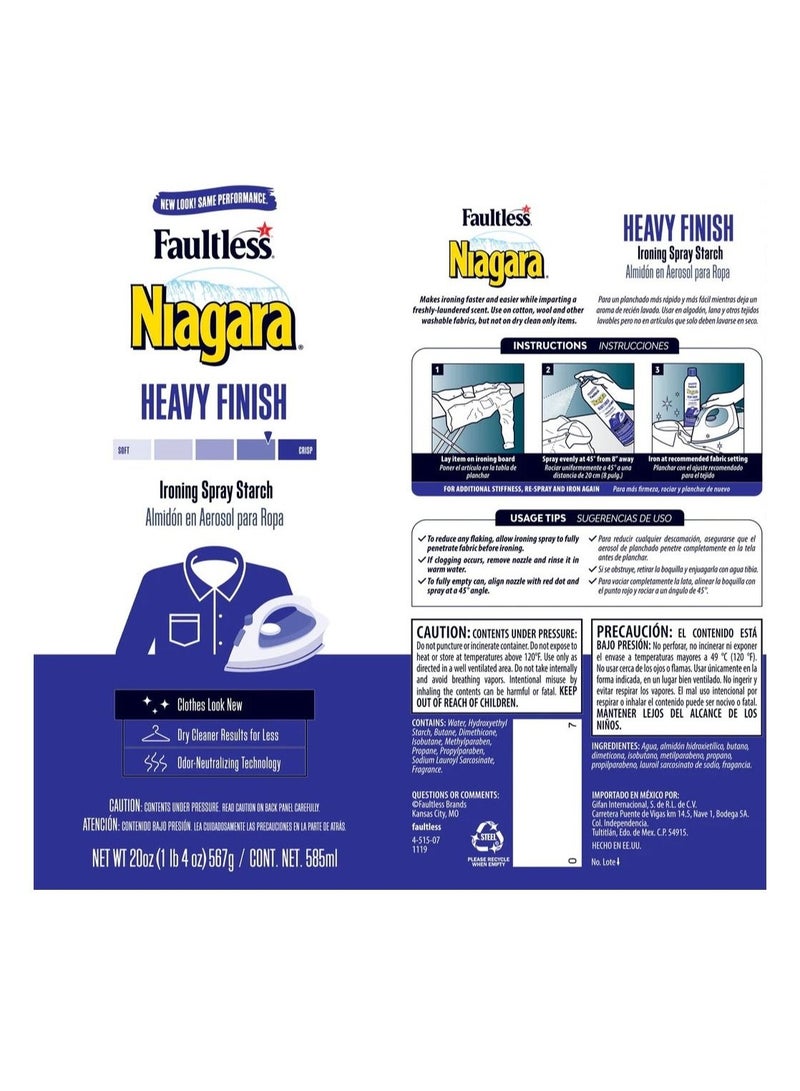 Niagara Spray Starch Plus Heavy 20 Oz