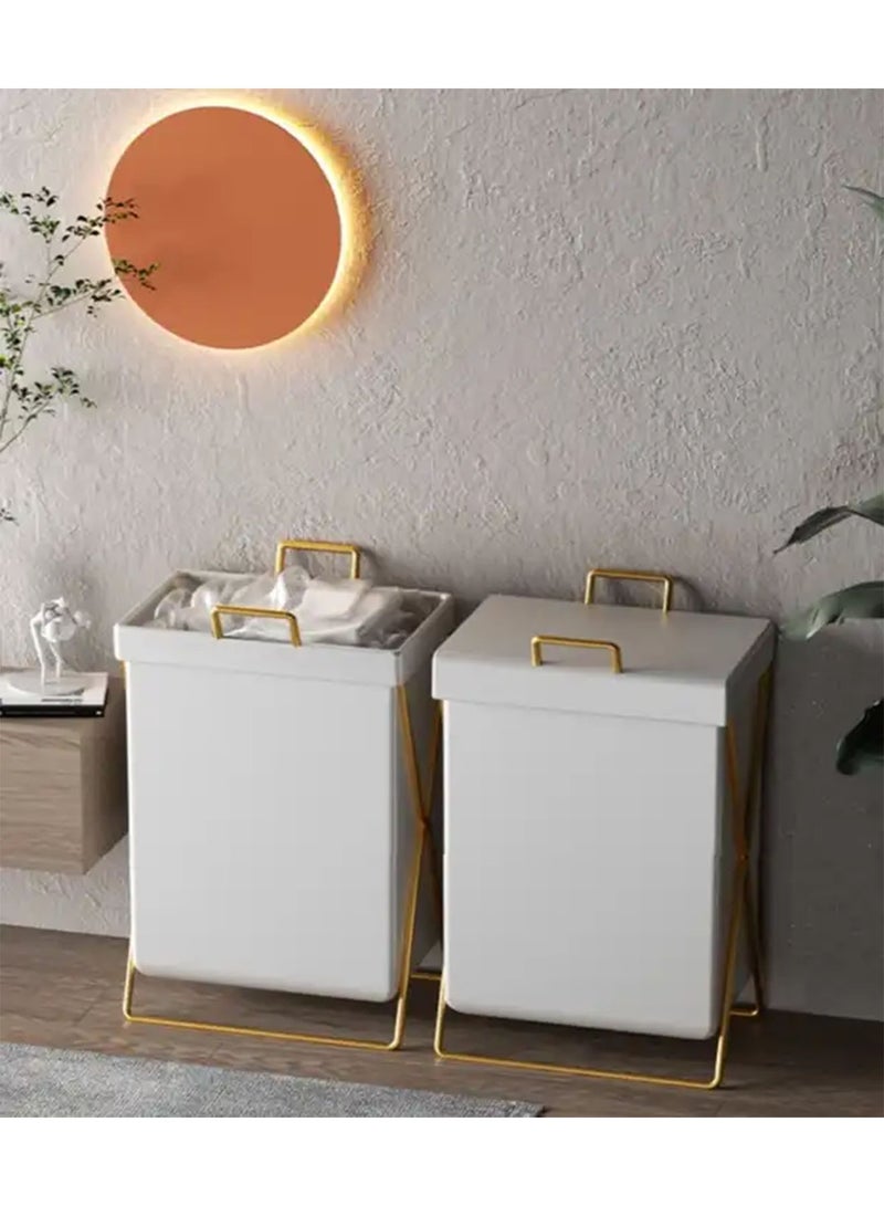 Laundry Basket Stylish Clothes Storage Box Dust and Waterproof Portable Laundry Bag