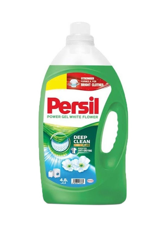 Power Gel Liquid Laundry Detergent with Deep Clean Technology White Flower 4.8L