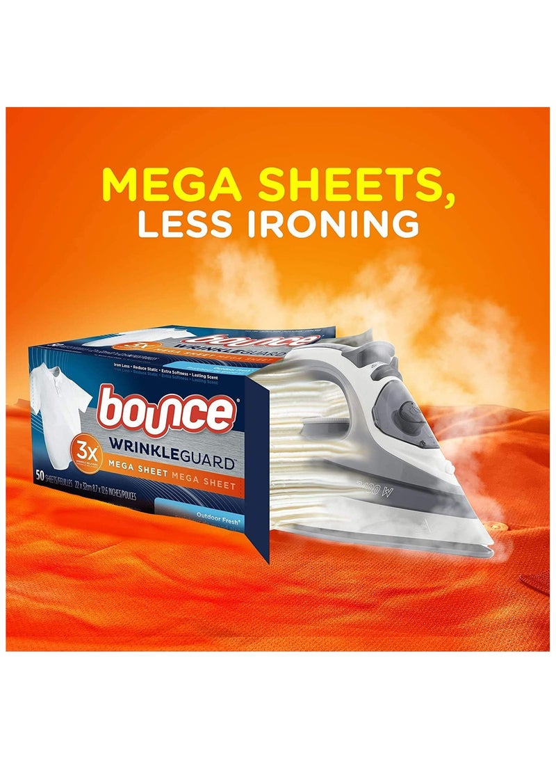 Wrinkle Guard Mega Dryer Sheets 60