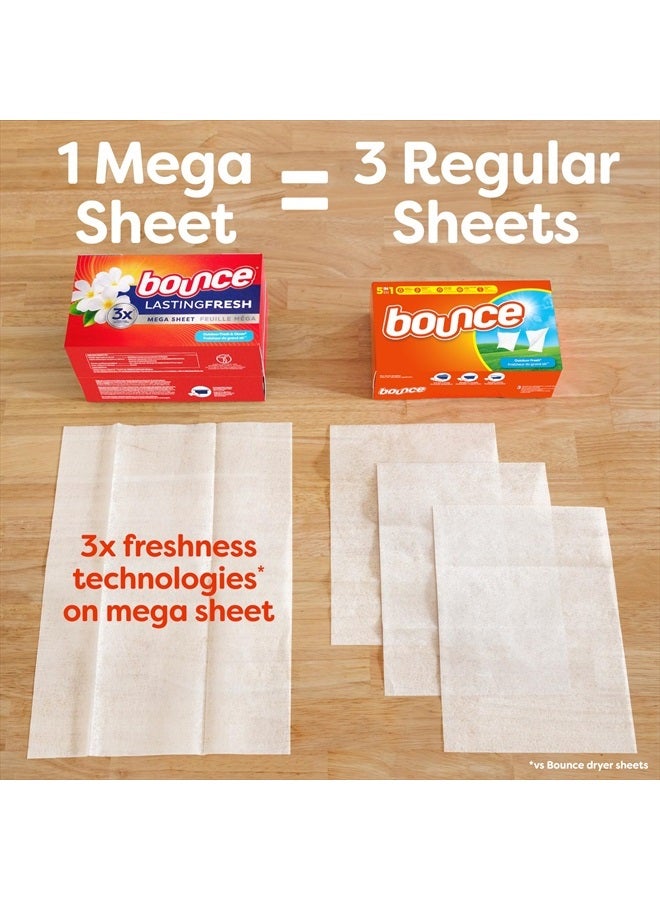 Lasting Fresh Mega Fabric Softener Dryer Sheets, Outdoor Fresh & Clean for Long Lasting Freshness, 180ct (Packaging May Vary)