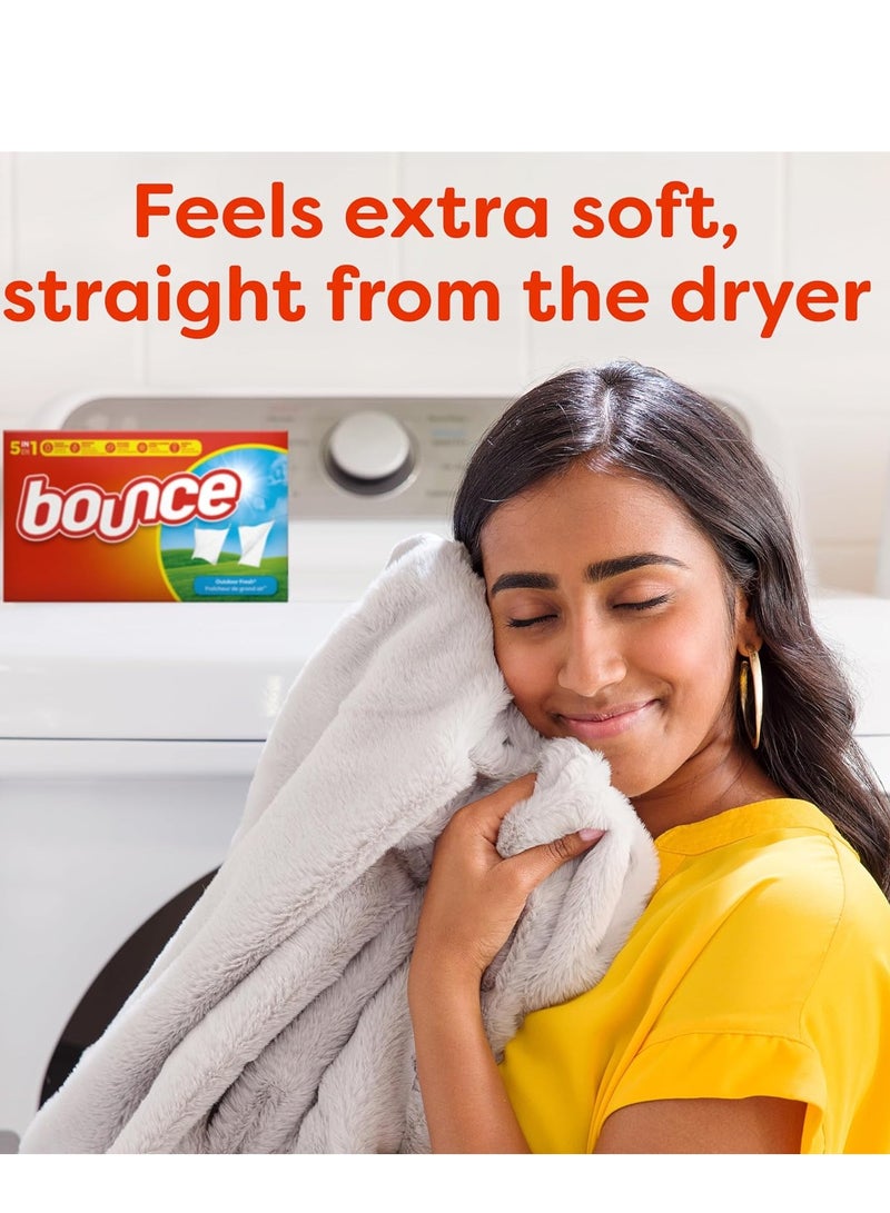 Bounce Dryer Sheets Laundry Fabric Softener, Outdoor Fresh, 240 Count