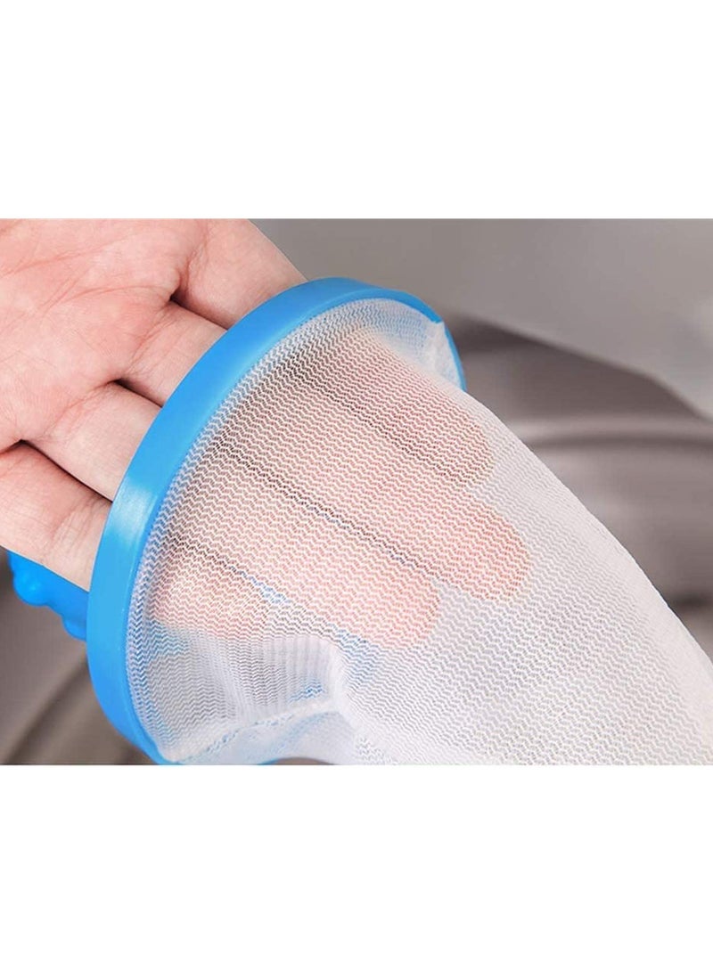 Reusable Washing Machine Floating Lint Mesh Bag, Floating Pet Hair Lint Mesh Remover, Washing Machine Lint Traps, Hair Filter Net Pouch Washer Hair Catcher for Household Tool 6Pcs