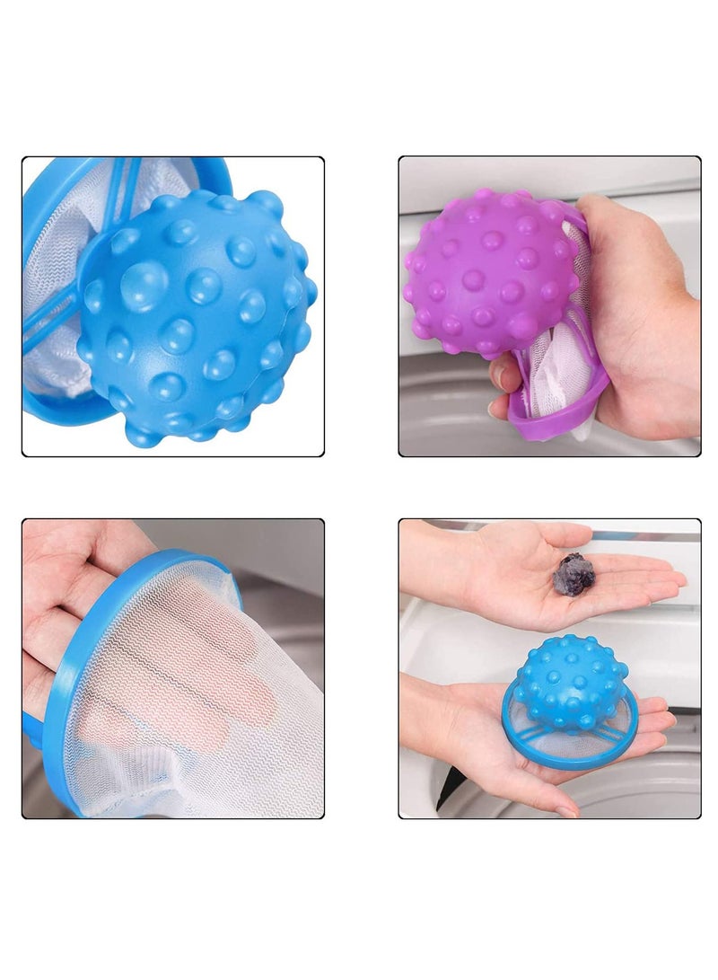 Reusable Washing Machine Floating Lint Mesh Bag, Floating Pet Hair Lint Mesh Remover, Washing Machine Lint Traps, Hair Filter Net Pouch Washer Hair Catcher for Household Tool 6Pcs
