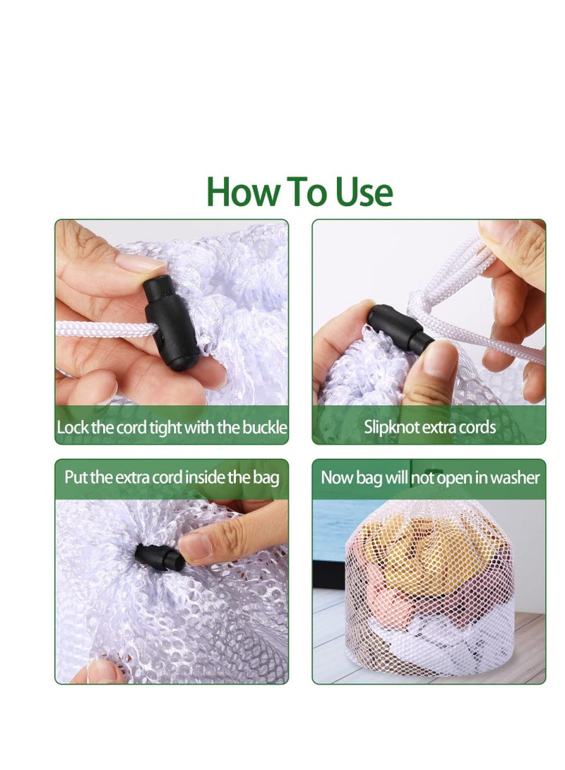 2 Packs Laundry Bags Mesh Wash Bags Mesh Laundry Bag Travel Laundry Bags, College Laundry Bag, Drawstring Design Wash Bags for Blouse Baby Clothes Underwear Dirty Clothes Package