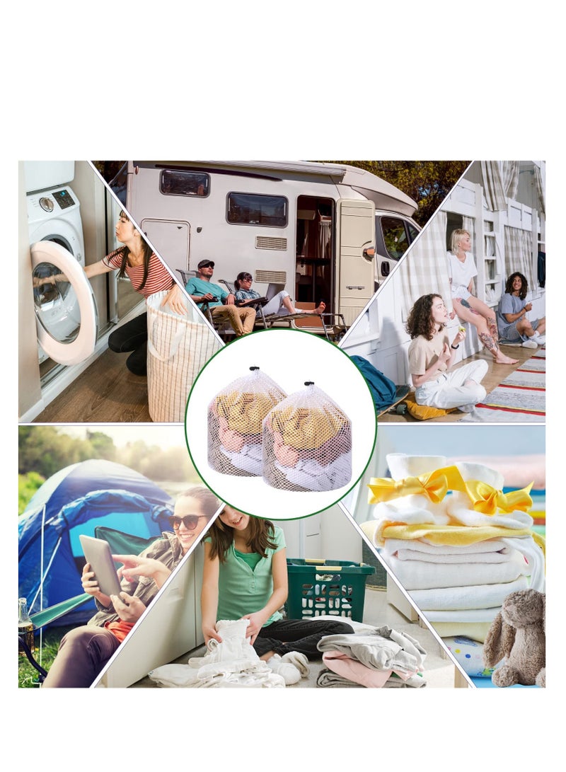 2 Packs Laundry Bags Mesh Wash Bags Mesh Laundry Bag Travel Laundry Bags, College Laundry Bag, Drawstring Design Wash Bags for Blouse Baby Clothes Underwear Dirty Clothes Package