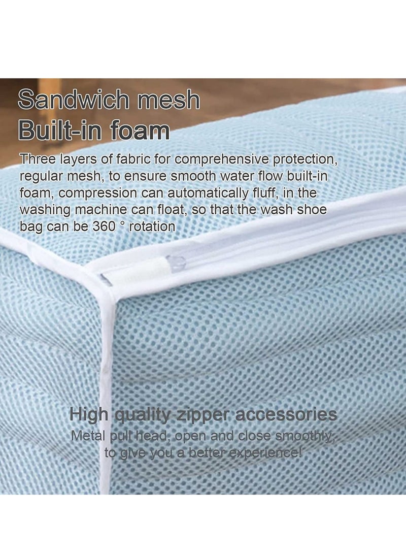Shoe Washing Bag, Anti-Deformation Care Creative Home with Zipper and Protector Washing Shoe Bag, Guard Shoe net Cover for Clean Sneakers, Slippers, Bra, Travel