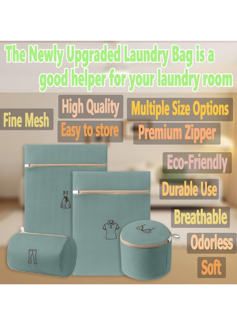 Durable Double Layer Mesh Laundry Bags, Reusable Washing Bags for Tops, Skirts, Trousers, Socks, Underwear and Bras, Perfect for Washing Machines