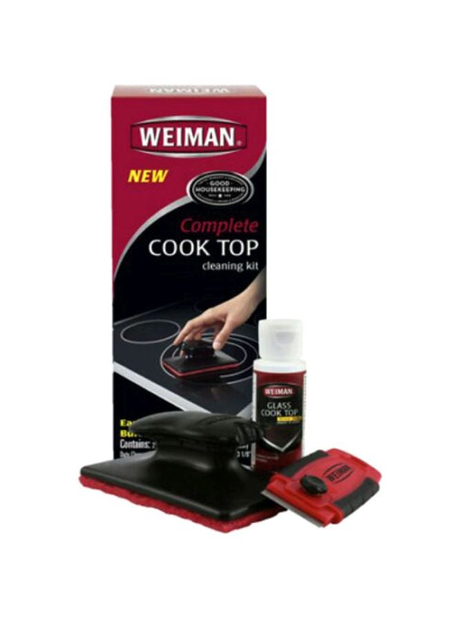 Cook Top Care Cleaning Kit Clear/Red/Black