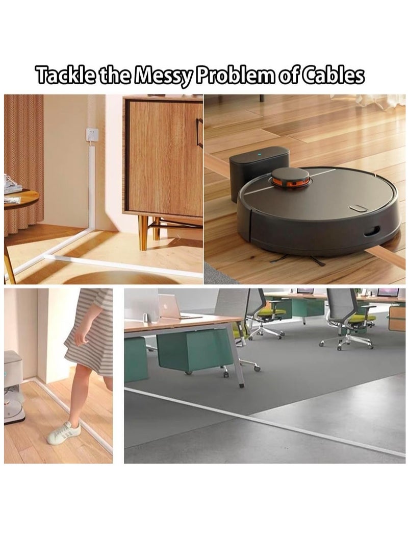 Self Adhesive Floor Cable Protector Wire Cover for Cables 3m floor cord covers for Office Home Factories Garages Flexible Cords Hider on Floor Wall