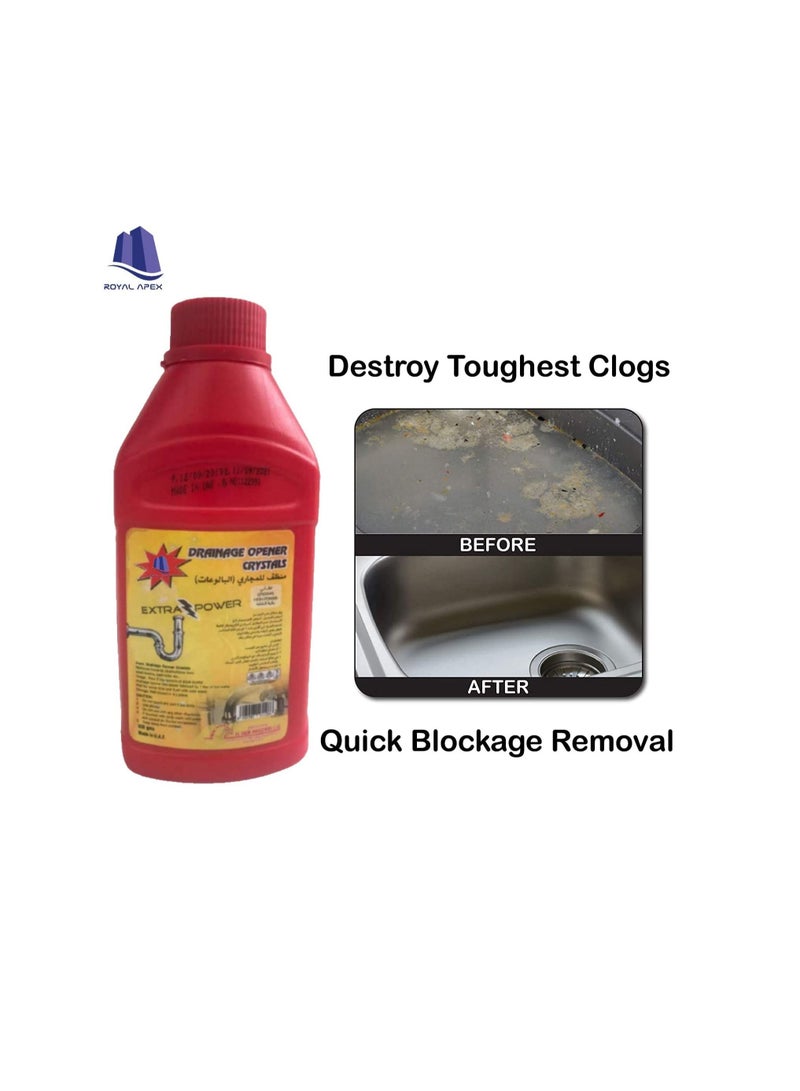 Heavy Duty Drainage Removing & Cleaning Expert for Drainage Pipes Septic Tanks Clogs & Sink 500 Grams