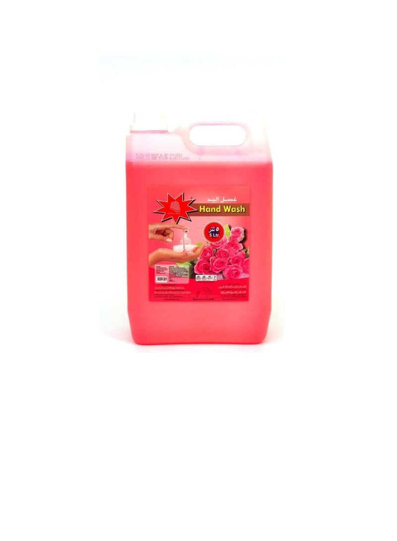 Anti-Bacterial Hand Wash Liquid, Rose - 5 liters