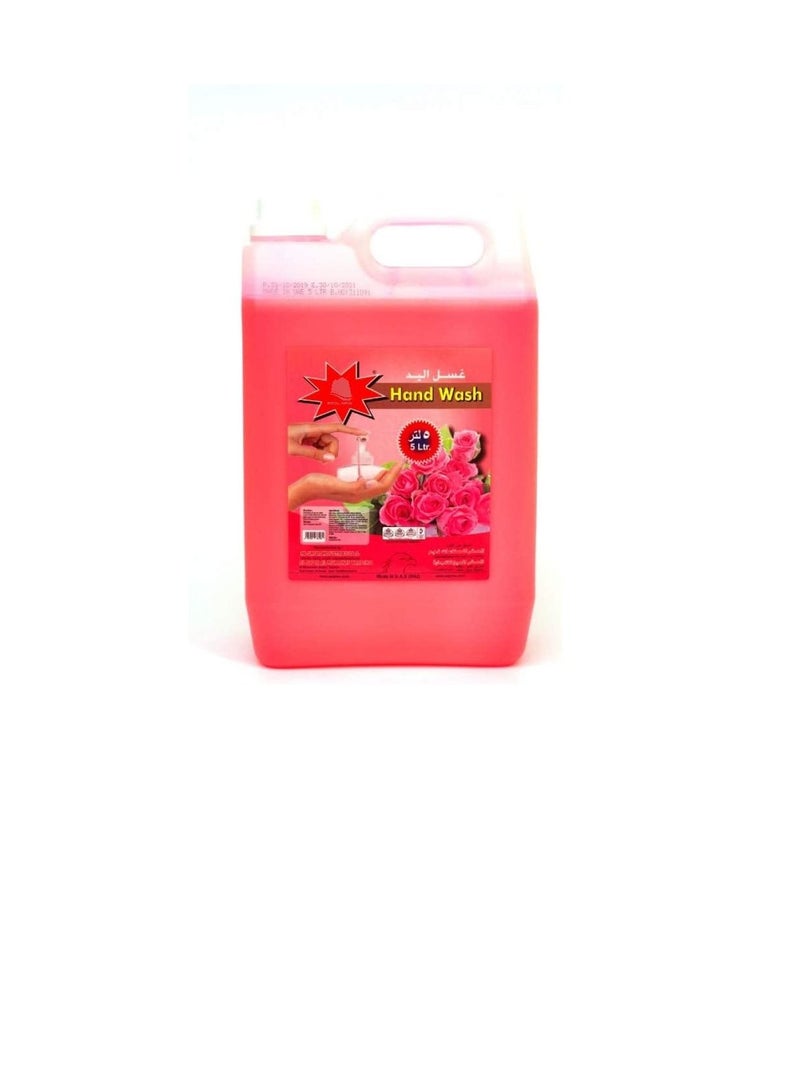 Anti-Bacterial Hand Wash Liquid, Rose - 5 liters