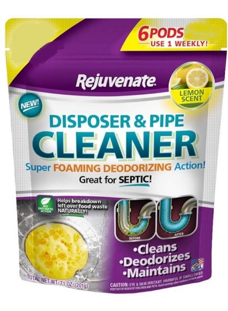 Disposer And Pipe Cleaner Lemon Scent 6 Pods