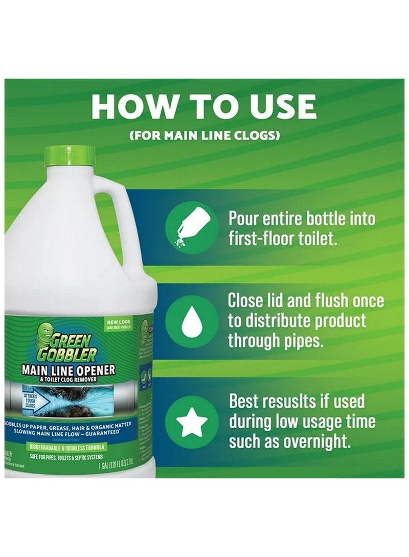 Main Line Drain Opener And Clog Remover Liquid 3.79 L