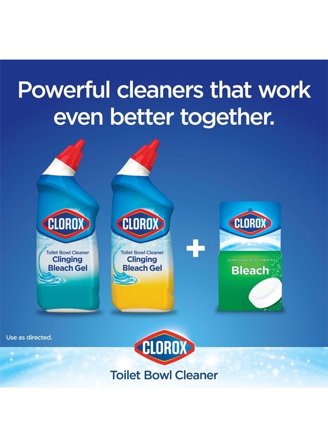 Toilet Bowl Cleaner, Clinging Bleach Gel, Ocean Mist - 24 Ounces, Pack of 2