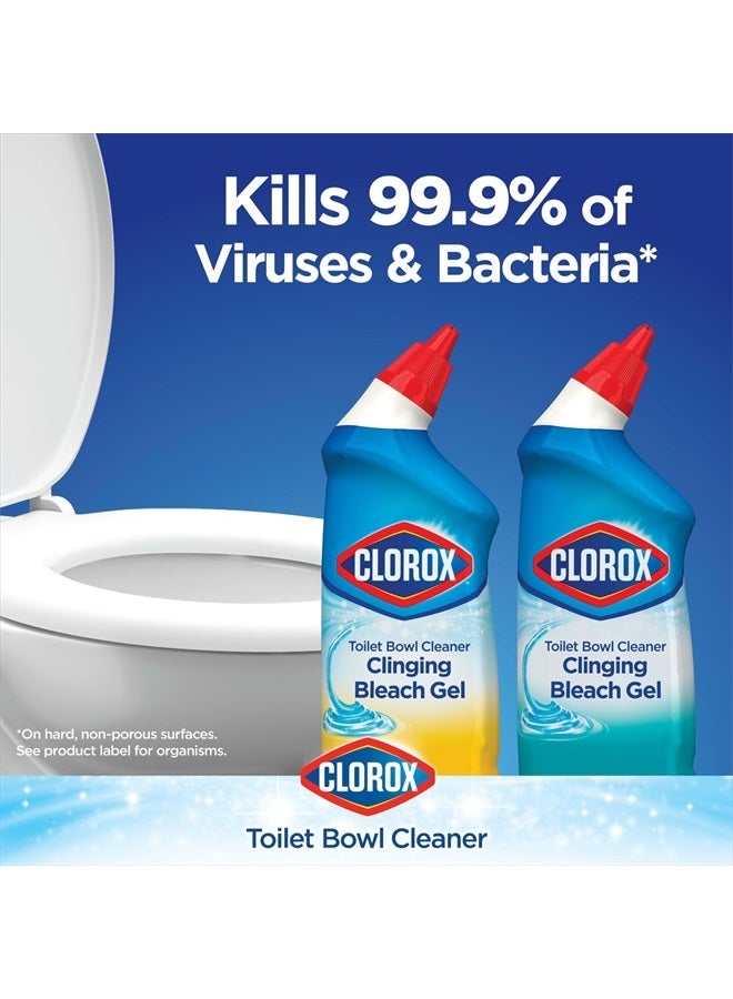 Toilet Bowl Cleaner, Clinging Bleach Gel, Ocean Mist - 24 Ounces, Pack of 2