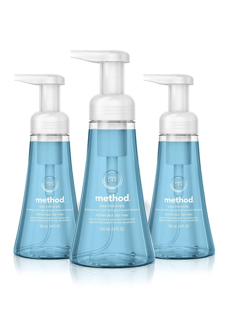 Method Foaming Hand Soap, Sea Minerals, Paraben and Phthalate Free, Biodegradable Formula, 10 fl oz (Pack of 3)