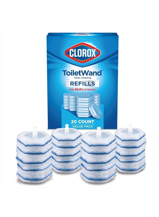 Original Clorox ToiletWand Disinfecting Wand Refill Heads, 20 Count (Package May Vary)