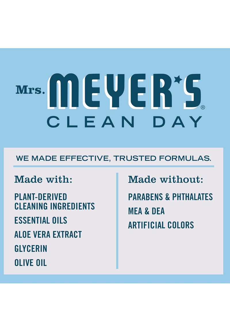 MRS. MEYER'S CLEAN DAY Hand Soap, Made with Essential Oils, Biodegradable Formula, Rain Water, 12.5 fl. oz