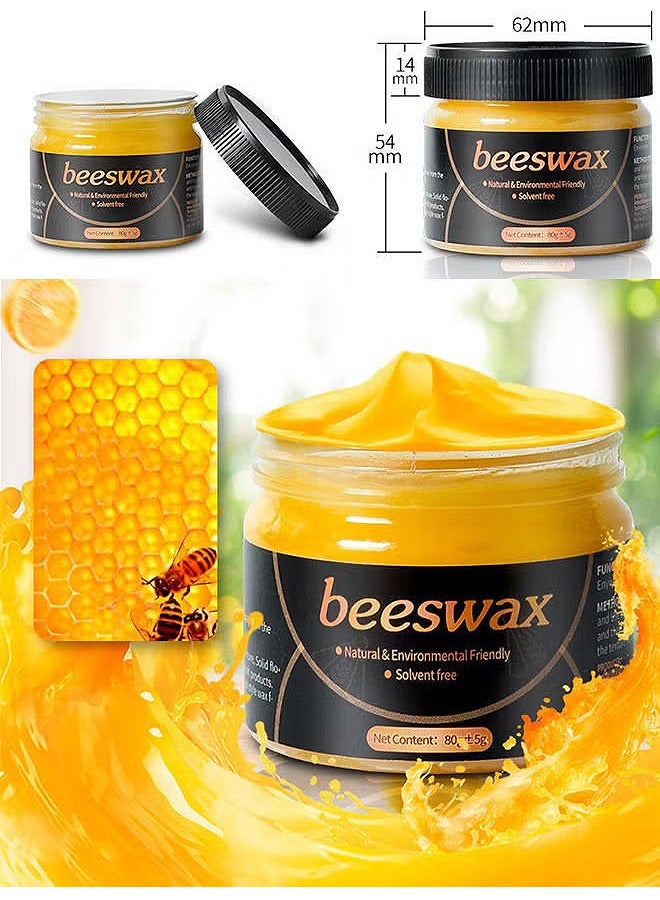 Natural Beeswax Furniture Polish Wood Seasoning Beewax For Wood Polish And Conditioner Multipurpose Waterproof And Repair Wood Wax Wood Cleaner And Polish Furniture Wax