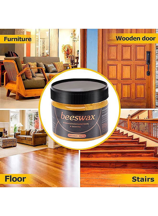 Natural Beeswax Furniture Polish Wood Seasoning Beewax For Wood Polish And Conditioner Multipurpose Waterproof And Repair Wood Wax Wood Cleaner And Polish Furniture Wax