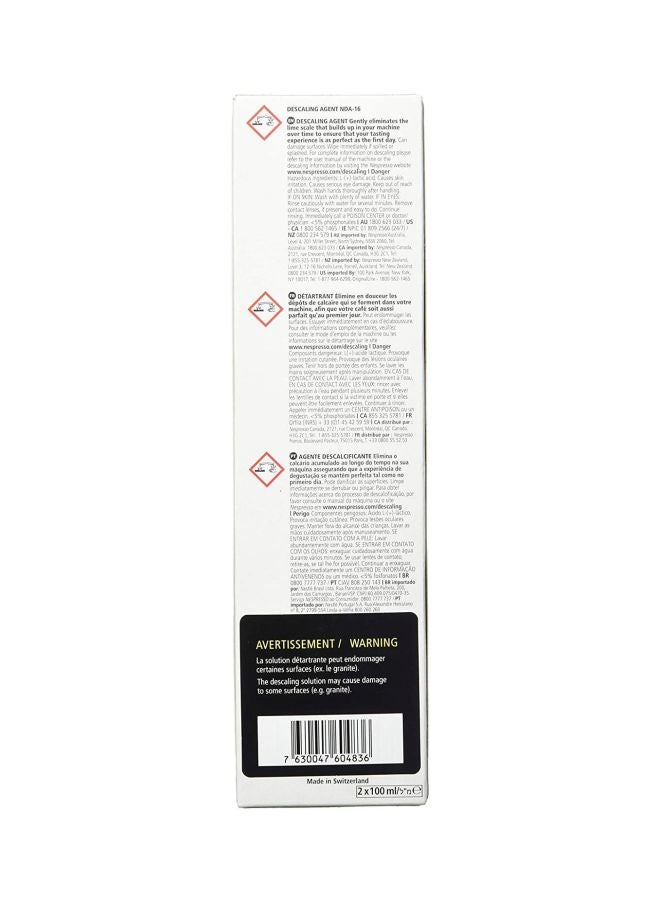 2-Piece Nespresso Descaling Solution White/Black 100ml