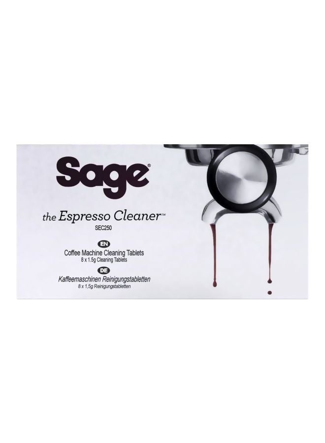8-Piece Espresso Coffee Machine Cleaning Descaler Tablet Set White ‎8x1.5grams