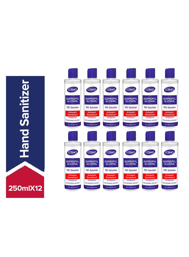 Antiseptic Solution Liquid Pack Of 12 Multicolour 250ml