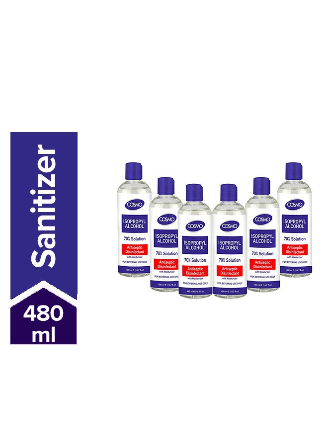 Antiseptic Solution Liquid Pack Of 6 Multicolour 480ml