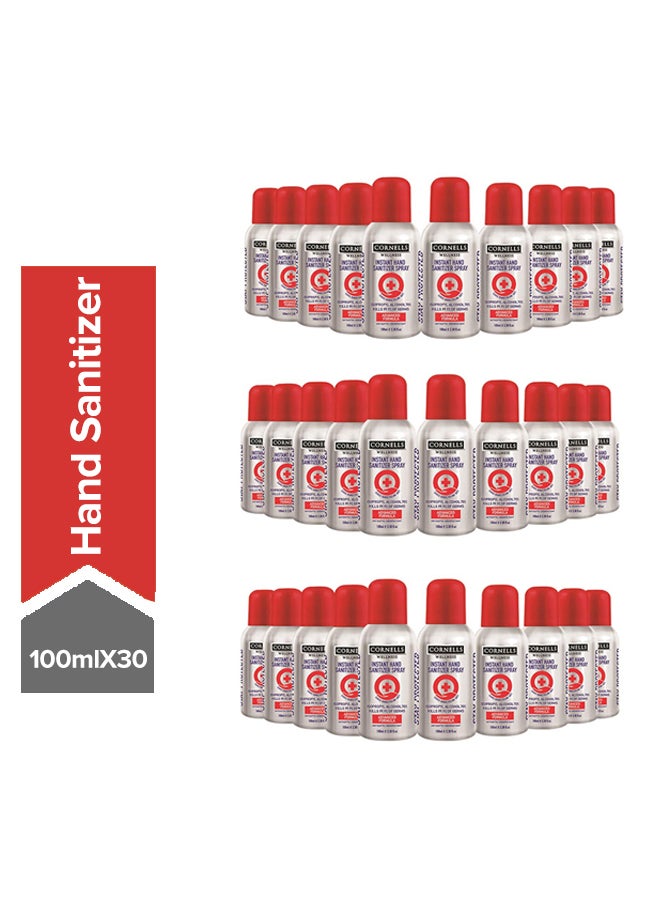 Hand Sanitizer Spray Pack Of 30 Clear 100ml