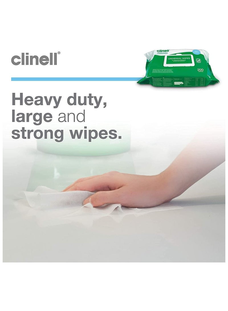 Clinell Universal Wipes (200 wipes) per pack