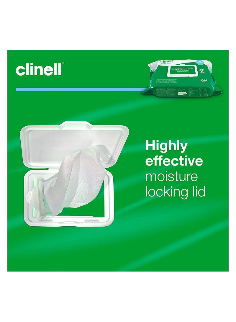 Clinell Universal Wipes (200 wipes) per pack