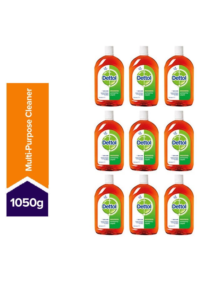 12-Piece Antiseptic Disinfectant Liquid Brown 12 x 1Liters