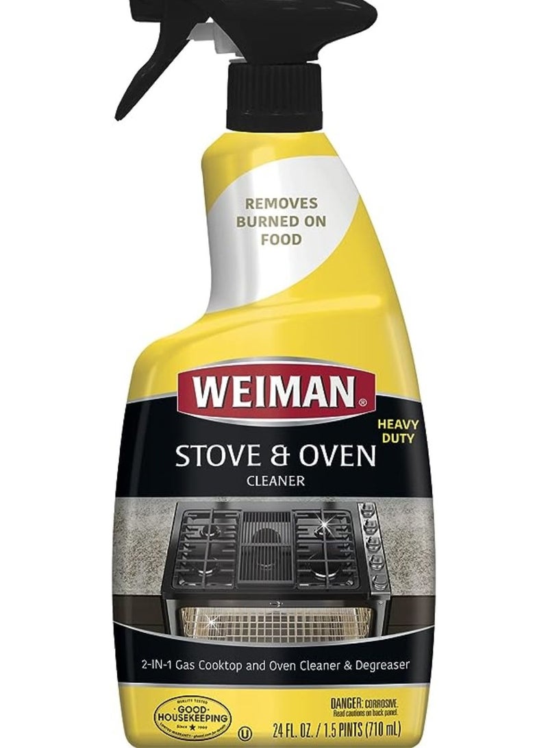 Weiman Oven and Grill Cleaner 24 Ounce  Broiler and Drip Pans Oven  Ceramic Grill Interiors BBQ Grill Grates