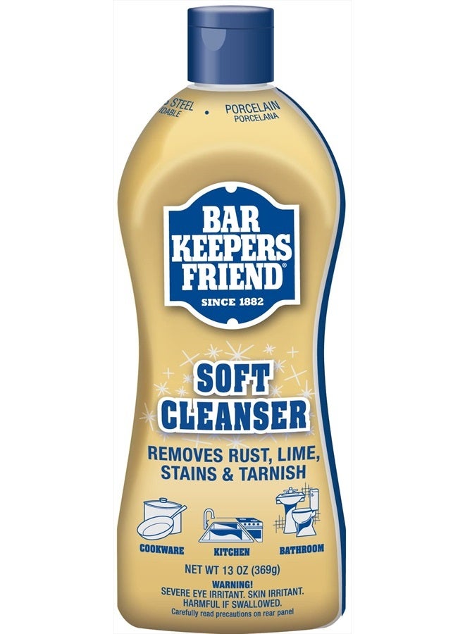 BAR KEEPERS FRIEND Soft Cleanser Premixed Formula | 13 Oz | (2 Pack)']