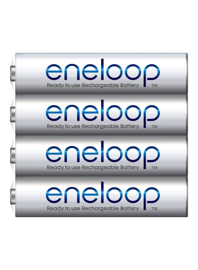4-Piece Eneloop Aaa Micro Rechargeable Batteries White