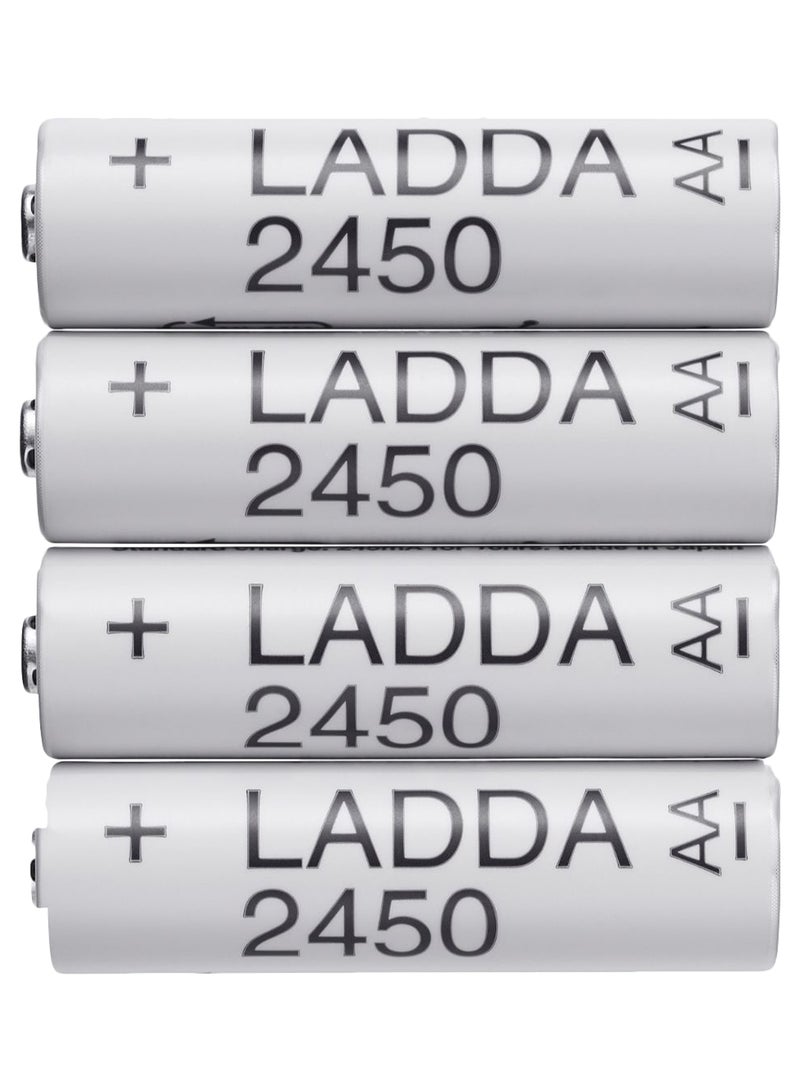 4-Piece HR6 Rechargeable Battery Set