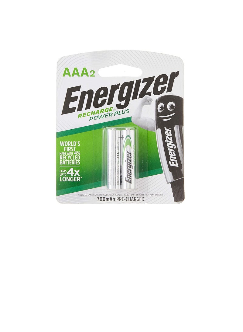 Energizer Rechargeable AAA2 Batteries NH12 BP2