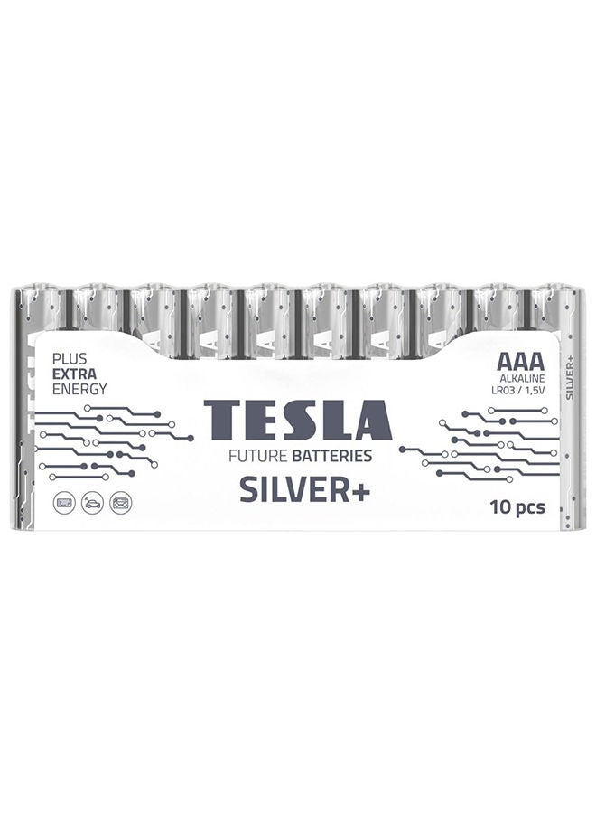 AAA Battery Silver+ Alkaline - Plus Extra Energy Batteries Shrink Foil LR03/1.5V Pack of 24