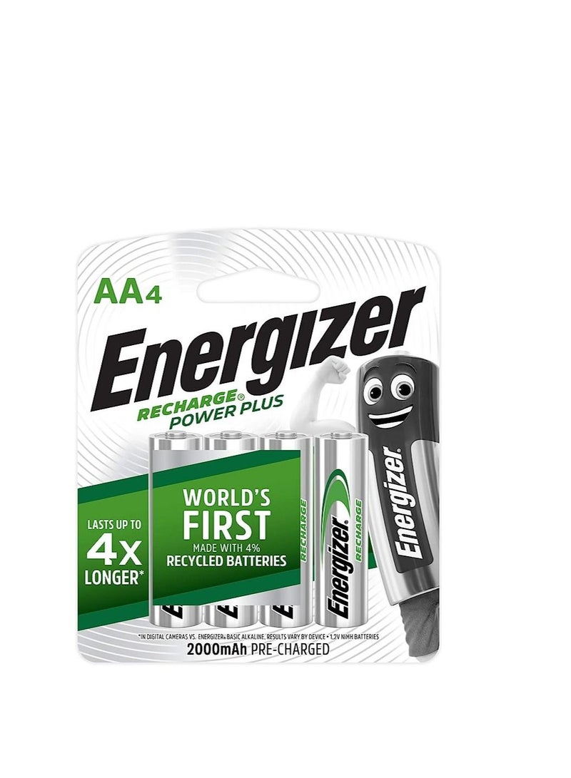 Pack Of 4 Recharge Extreme AA Alkaline Batteries Silver