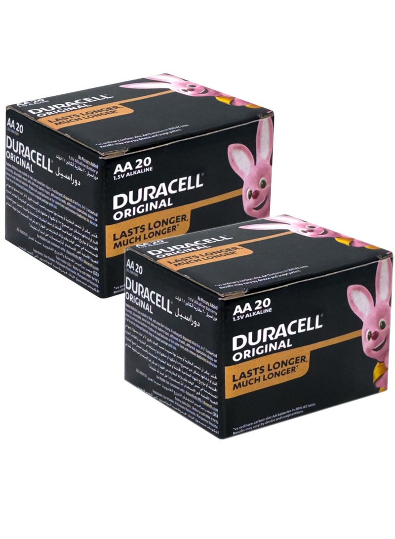 Pack of 2 Boxes Original AA 1.5V Alkaline Battery