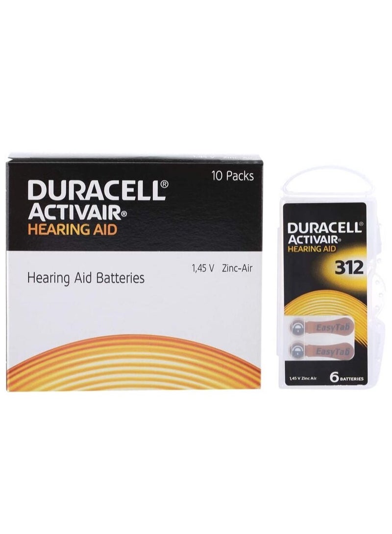 Duracell Activair hearing aid battery size 312